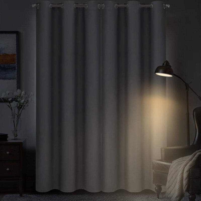 Diraysid Grey Blackout Curtains for Bedroom Grommet Thermal Insulated Room Darkening Curtains (42 x 84 Inch, 2 Panels) - Image 3